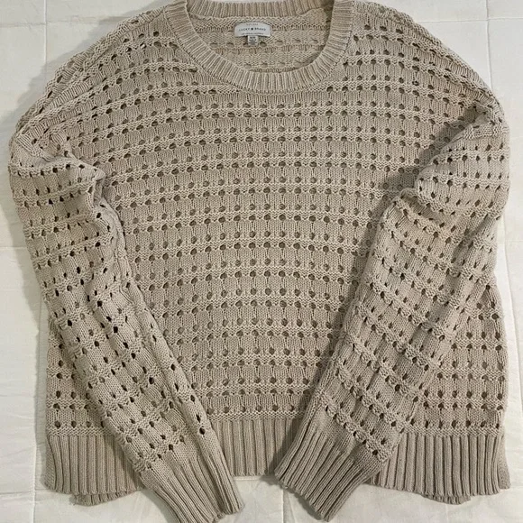 Lucky Brand Women's Beige Knit Sweater (Medium / M) - Picture 2 of 3